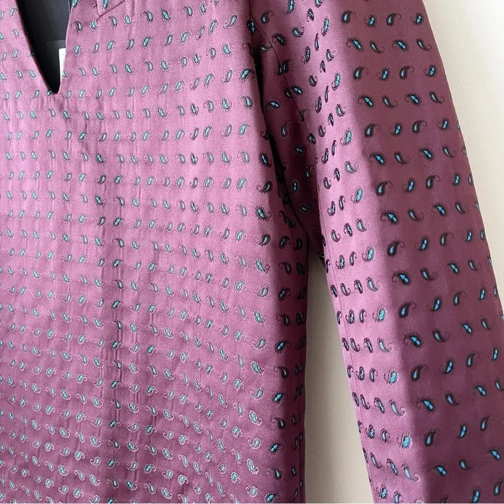 Alexander Wang Micro Paisley Tunic Silk-Blend Mini Dress 4 NWT Quiet Luxury FW13 - Picture 6 of 10